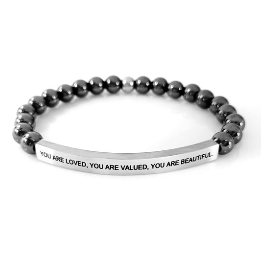 Custom Message Birthday Gift Classic Style 6mm Stainless Steel Ball for Fashion Beaded Bracelets Crystal Stainless Steel Elbow