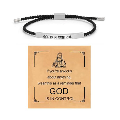 Customizable Pineapple Woven Hand Rope Stainless Steel Elbow Lettering Adjustable Pull Fashion String Bracelets Inspirational