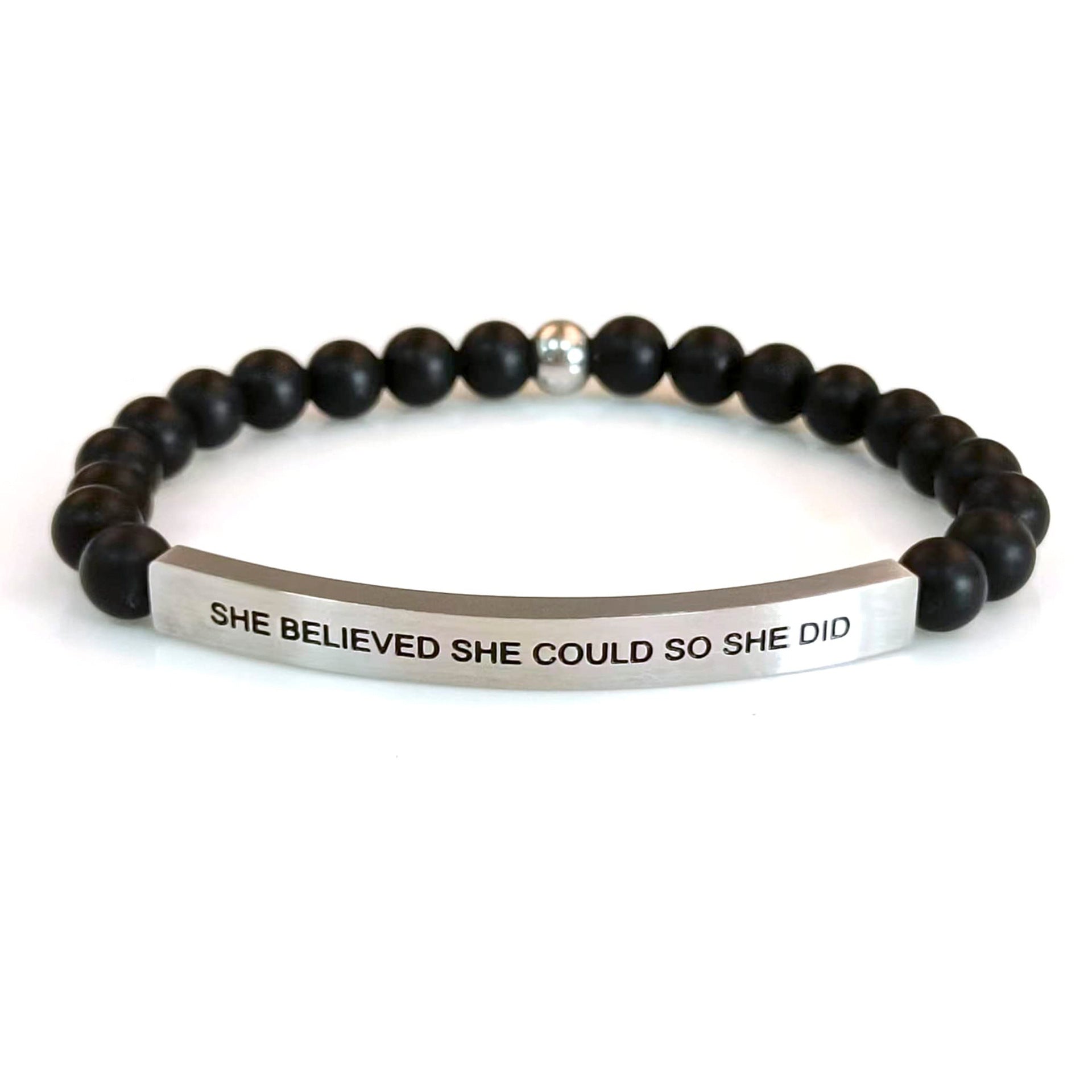 Custom Message Birthday Gift Classic Style 6mm Stainless Steel Ball for Fashion Beaded Bracelets Crystal Stainless Steel Elbow