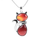 Red Agate Crystal Cat Necklace | Vitality and Grounding