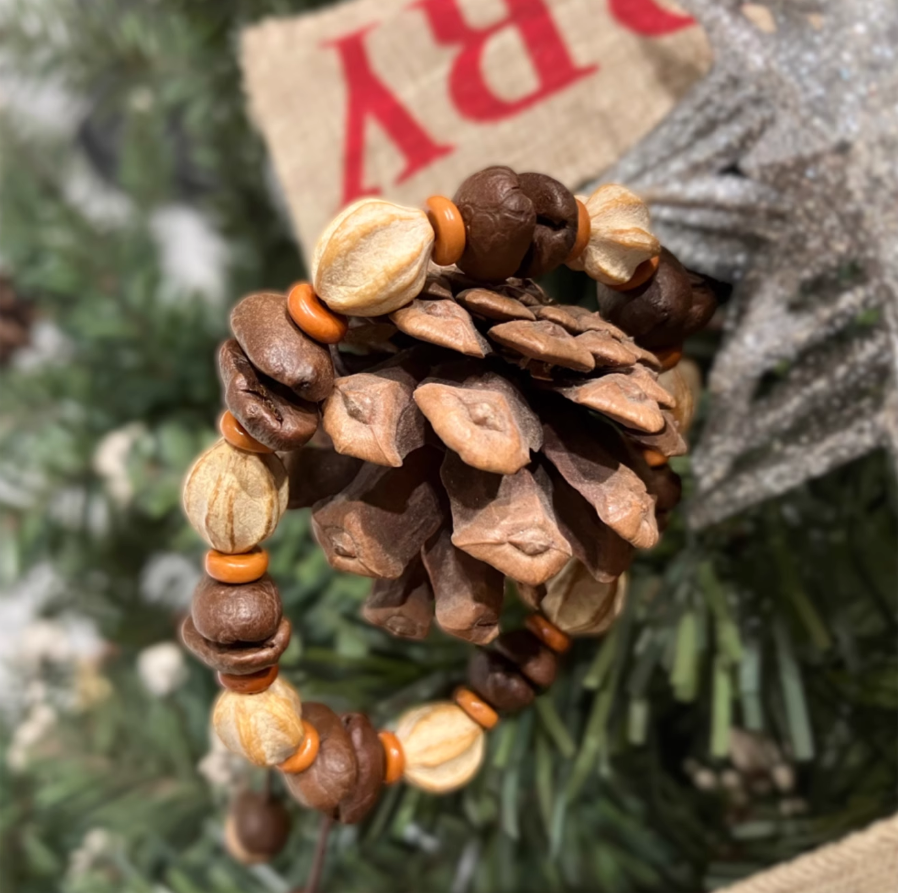 Coffee Bean & Chinaberry Bracelet