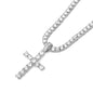 Trendy Hip-Hop Necklace | Cross Pendant with 4MM Tennis Chain