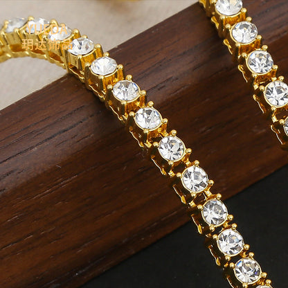 Hip Hop Style Single Row Tennis Chain Bracelet