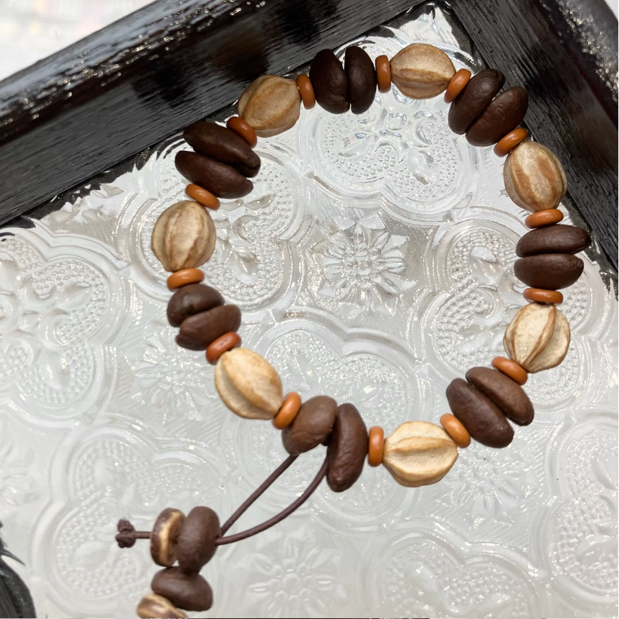 Coffee Bean & Chinaberry Bracelet