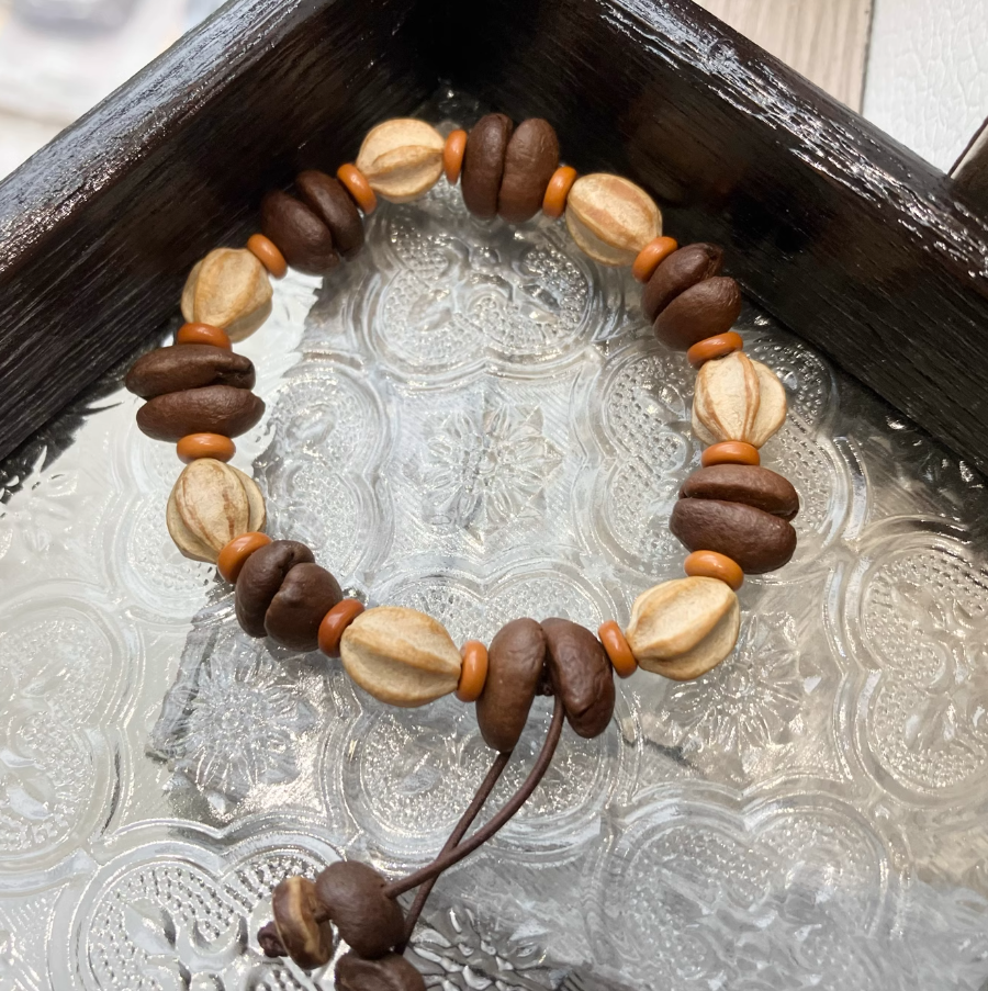 Coffee Bean & Chinaberry Bracelet