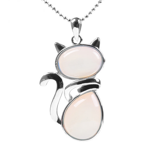 Opal Crystal Cat Necklace | Inspiration and Emotional Healing