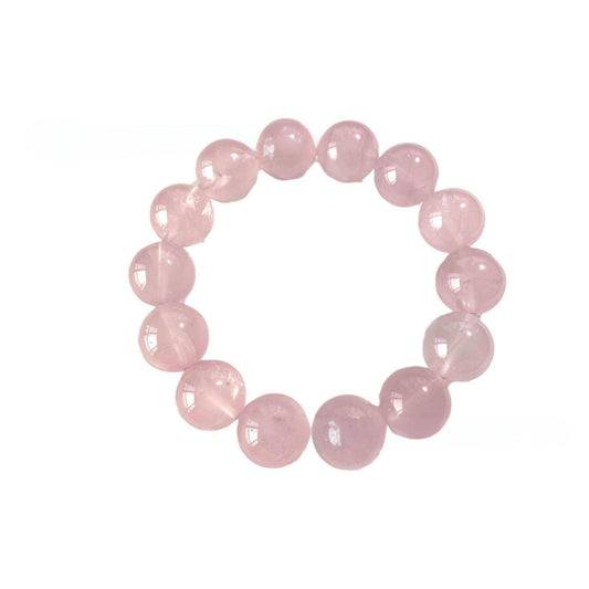 Natural Madagascar Pink Crystal Bracelet | Jelly Pink Horse Crystal Beaded Bracelet