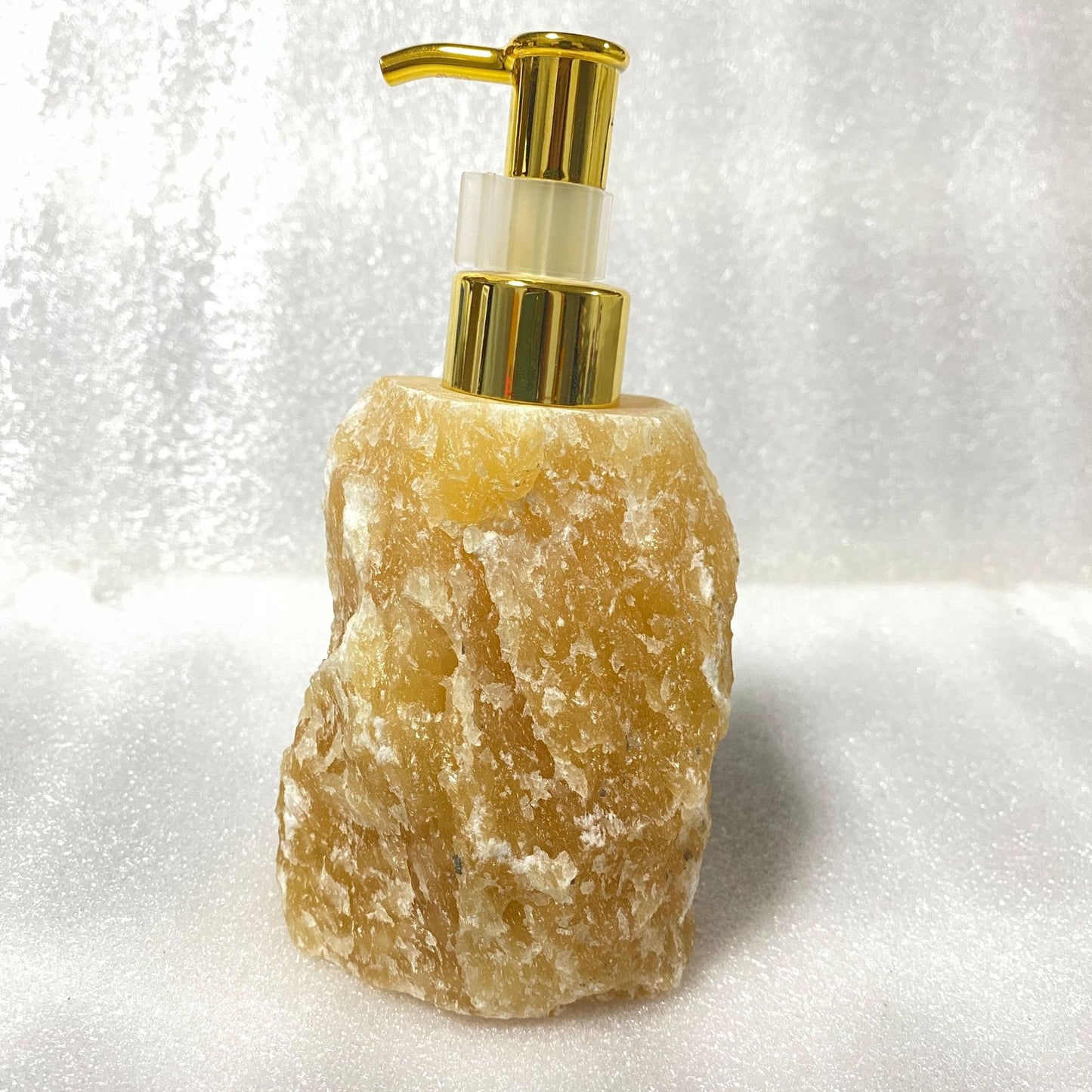 Light Luxury Nordic Natural Powder Crystal Stone Pump Bottle High-End Jade Natural Matching Body Wash Pump Bottle