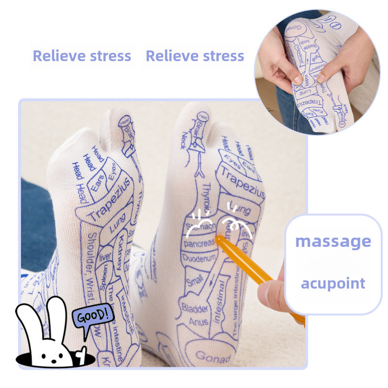 Foot Massage Hole Socks Foot Massage Health Care Hundred Hole Socks Foot Massage Meridian Point Point Diagram Socks