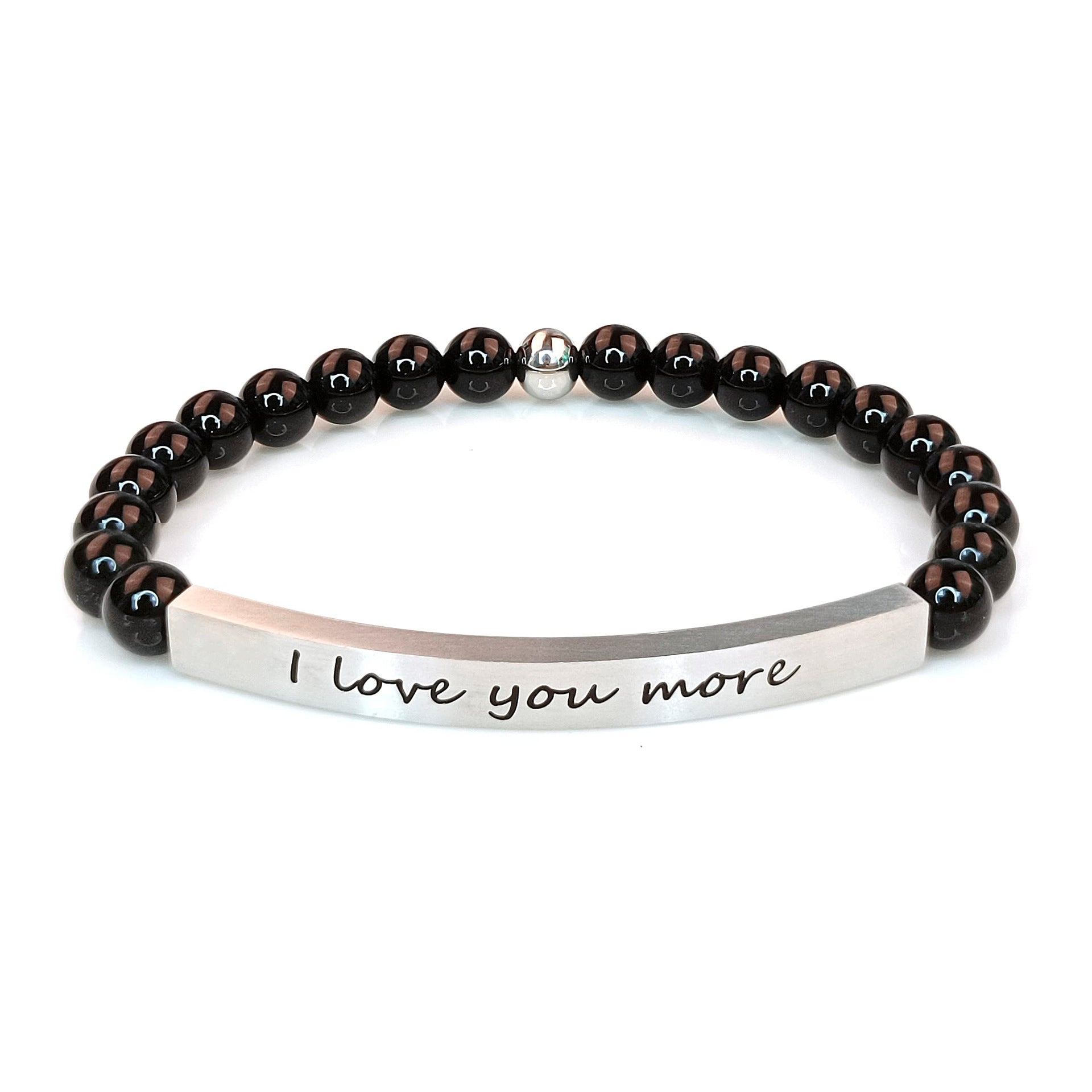 Custom Message Birthday Gift Classic Style 6mm Stainless Steel Ball for Fashion Beaded Bracelets Crystal Stainless Steel Elbow