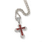 Hip-Hop Blue Zircon Cross Men's Necklace