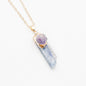 Blue Inlaid Amethyst Gilding Necklace